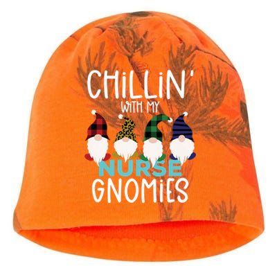 Chillin With My Nurse Gnomies Christmas Plaid Gnomes Gift Kati - Camo Knit Beanie