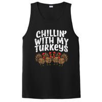 Chillin With My Turkeys Thanksgiving Family PosiCharge Competitor Tank