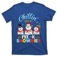 Chillin With My PreK Snowmies Teacher Christmas Xmas Lights T-Shirt