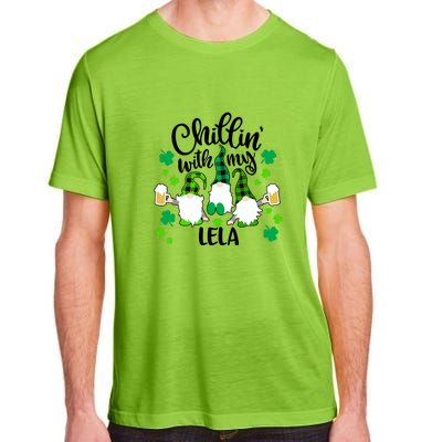 Chillin With My Lela St Patricks Day Gnomes Garden Gnome Adult ChromaSoft Performance T-Shirt