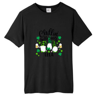 Chillin With My Lela St Patricks Day Gnomes Garden Gnome Tall Fusion ChromaSoft Performance T-Shirt