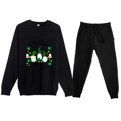 Chillin With My Lela St Patricks Day Gnomes Garden Gnome Premium Crewneck Sweatsuit Set