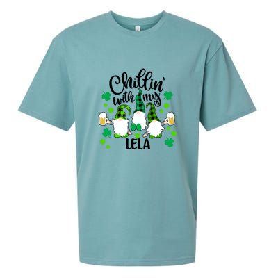 Chillin With My Lela St Patricks Day Gnomes Garden Gnome Sueded Cloud Jersey T-Shirt