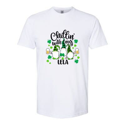 Chillin With My Lela St Patricks Day Gnomes Garden Gnome Softstyle CVC T-Shirt