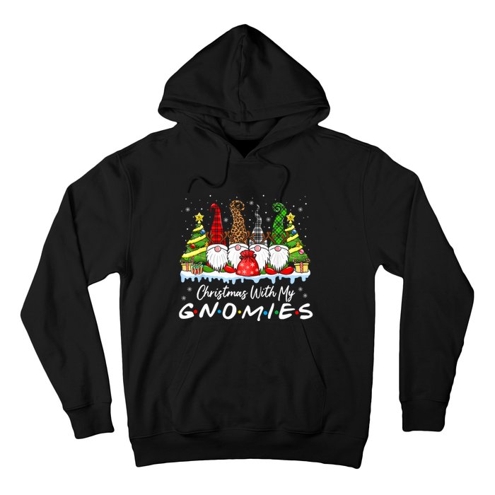 Christmas With My Gnomies Merry Christmas Buffalo Plaid Hoodie