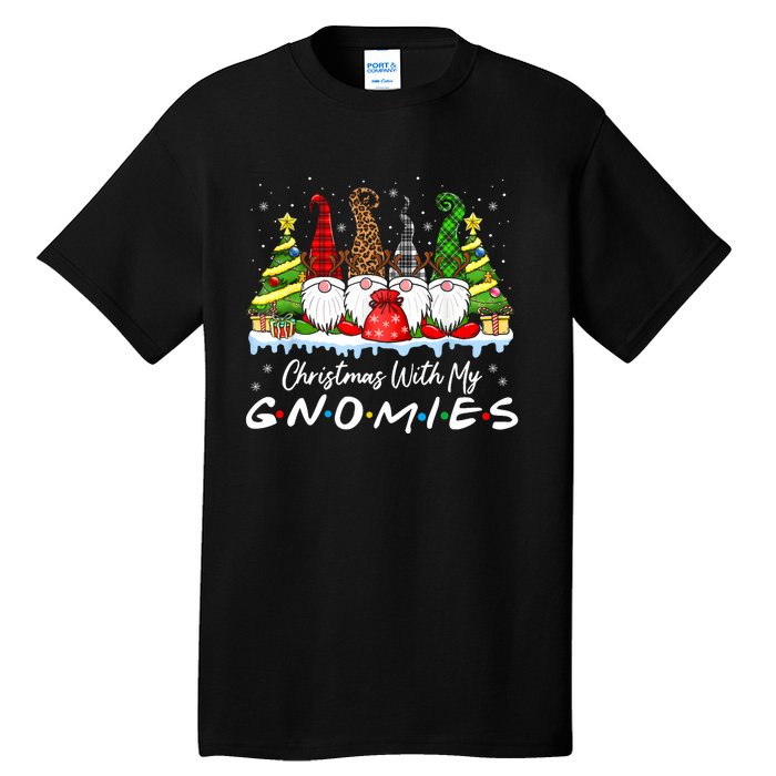 Christmas With My Gnomies Merry Christmas Buffalo Plaid Tall T-Shirt