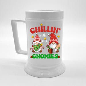 Chillin With My Gnomies Funny Christmas Tree Xmas Beer Stein