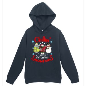 Chilling With My First Grade Snowmies Teacher Christmas Urban Pullover Hoodie