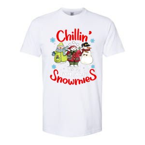 Chilling With My First Grade Snowmies Teacher Christmas Softstyle CVC T-Shirt