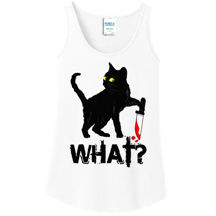 Cat What Murderous Black Cat With Knife Halloween Ladies Essential Tank