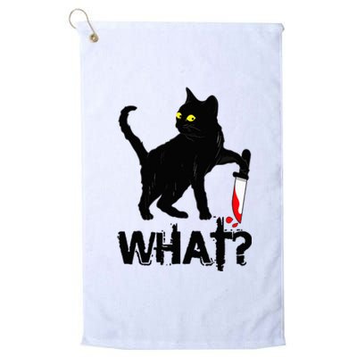 Cat What Murderous Black Cat With Knife Halloween Platinum Collection Golf Towel