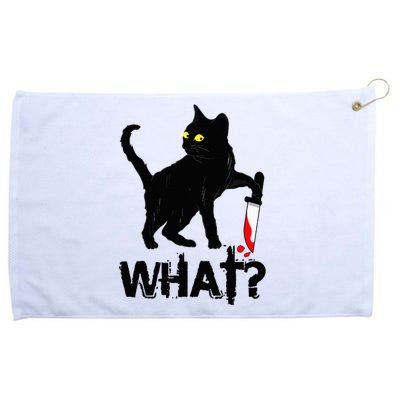 Cat What Murderous Black Cat With Knife Halloween Grommeted Golf Towel