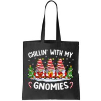 Chillin With My Gnomies Matching Family Christmas Pjs Gnome Tote Bag