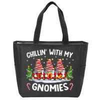 Chillin With My Gnomies Matching Family Christmas Pjs Gnome Zip Tote Bag