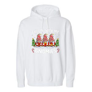 Chillin With My Gnomies Matching Family Christmas Pjs Gnome Garment-Dyed Fleece Hoodie