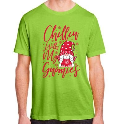 Chillin With My Gnomies Christmas Gnome Cute Gift Adult ChromaSoft Performance T-Shirt