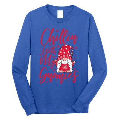 Chillin With My Gnomies Christmas Gnome Cute Gift Long Sleeve Shirt