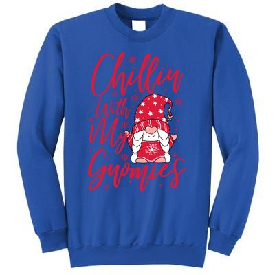 Chillin With My Gnomies Christmas Gnome Cute Gift Sweatshirt