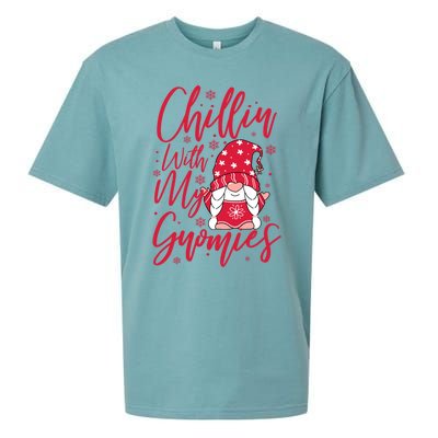 Chillin With My Gnomies Christmas Gnome Cute Gift Sueded Cloud Jersey T-Shirt