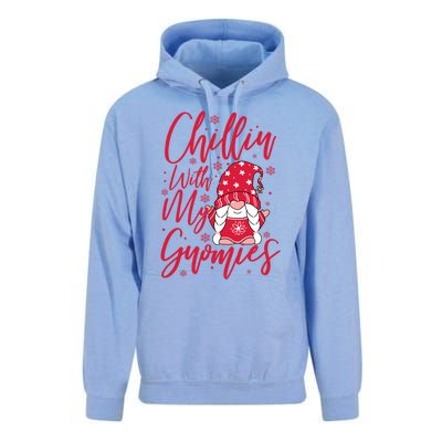 Chillin With My Gnomies Christmas Gnome Cute Gift Unisex Surf Hoodie