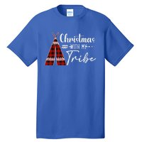 Christmas With My Tribe Buffalo Plaid Matching Family Great Gift Tall T-Shirt