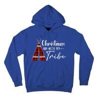 Christmas With My Tribe Buffalo Plaid Matching Family Great Gift Tall Hoodie