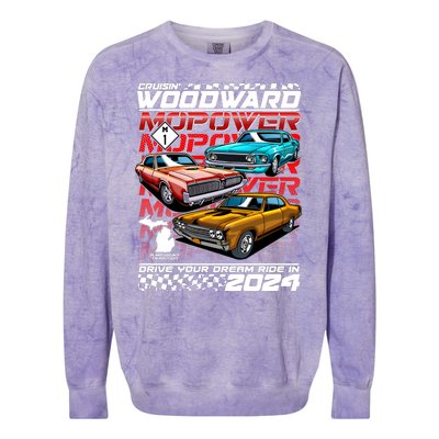 Cruisin Woodward Mopower Drive Your Dream Ride In 2024 Colorblast Crewneck Sweatshirt