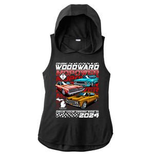 Cruisin Woodward Mopower Drive Your Dream Ride In 2024 Ladies PosiCharge Tri-Blend Wicking Draft Hoodie Tank