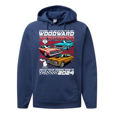 Cruisin Woodward Mopower Drive Your Dream Ride In 2024 Performance Fleece Hoodie