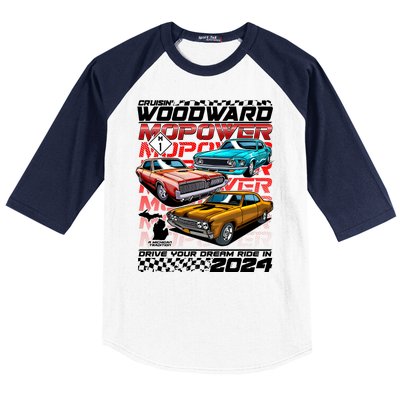 Cruisin Woodward Mopower Drive Your Dream Ride In 2024 Baseball Sleeve Shirt