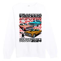 Cruisin Woodward Mopower Drive Your Dream Ride In 2024 Premium Crewneck Sweatshirt