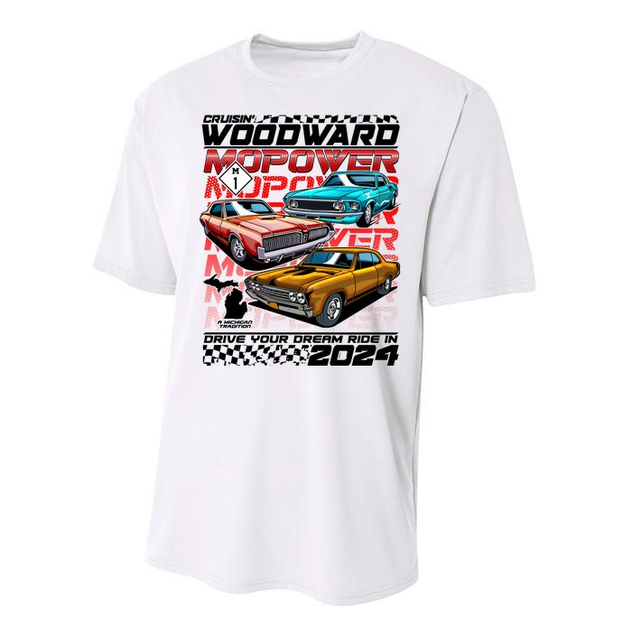 Cruisin Woodward Mopower Drive Your Dream Ride In 2024 Performance Sprint T-Shirt