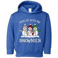 Chillin With My Snowmies Family Pajamas Snowman Christmas Toddler Hoodie