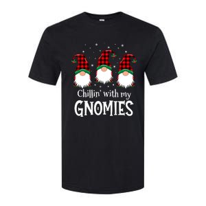 Chillin With My Gnomies Buffalo Red Plaid Christmas Gnome Softstyle CVC T-Shirt