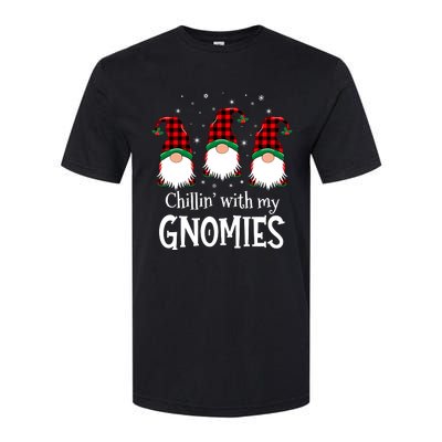 Chillin With My Gnomies Buffalo Red Plaid Christmas Gnome Softstyle® CVC T-Shirt