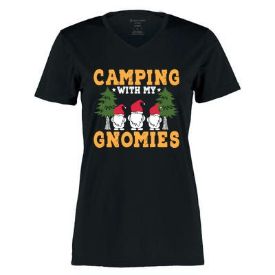 Camping With My Gnomies T Women's Momentum V-Neck T-Shirt