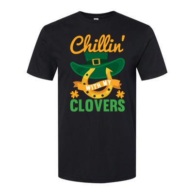 Chillin' With My Clovers Funny St Patricks Day Softstyle CVC T-Shirt