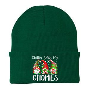 Chillin With My Gnomies Funny Gnome Christmas Pamajas Family Knit Cap Winter Beanie