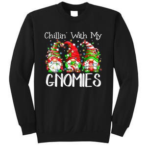 Chillin With My Gnomies Funny Gnome Christmas Pamajas Family Sweatshirt