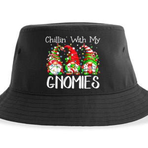 Chillin With My Gnomies Funny Gnome Christmas Pamajas Family Sustainable Bucket Hat