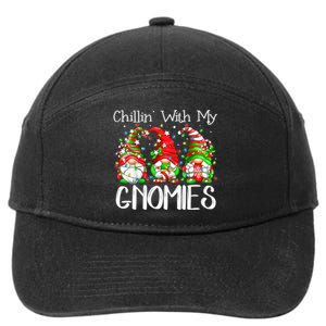 Chillin With My Gnomies Funny Gnome Christmas Pamajas Family 7-Panel Snapback Hat