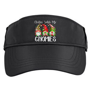 Chillin With My Gnomies Funny Gnome Christmas Pamajas Family Adult Drive Performance Visor