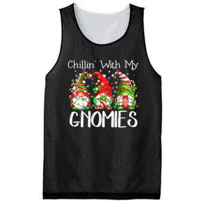 Chillin With My Gnomies Funny Gnome Christmas Pamajas Family Mesh Reversible Basketball Jersey Tank