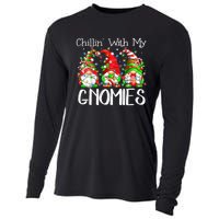 Chillin With My Gnomies Funny Gnome Christmas Pamajas Family Cooling Performance Long Sleeve Crew