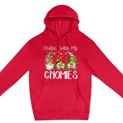 Chillin With My Gnomies Funny Gnome Christmas Pamajas Family Premium Pullover Hoodie