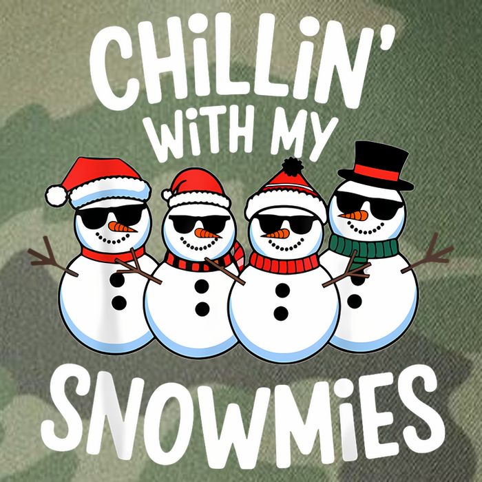 Chillin With My Snowmies Funny Snowman Christmas Legacy Tie Dye Trucker Hat