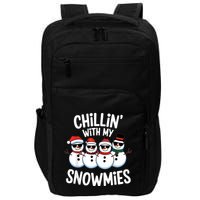 Chillin With My Snowmies Funny Snowman Christmas Impact Tech Backpack