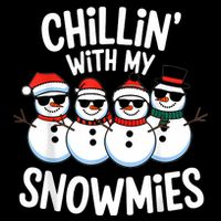 Chillin With My Snowmies Funny Snowman Christmas Impact Tech Backpack