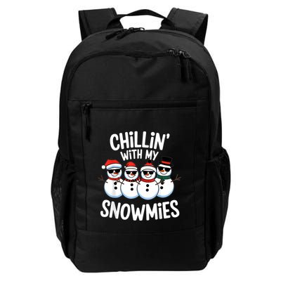 Chillin With My Snowmies Funny Snowman Christmas Backpack