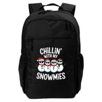 Chillin With My Snowmies Funny Snowman Christmas Backpack